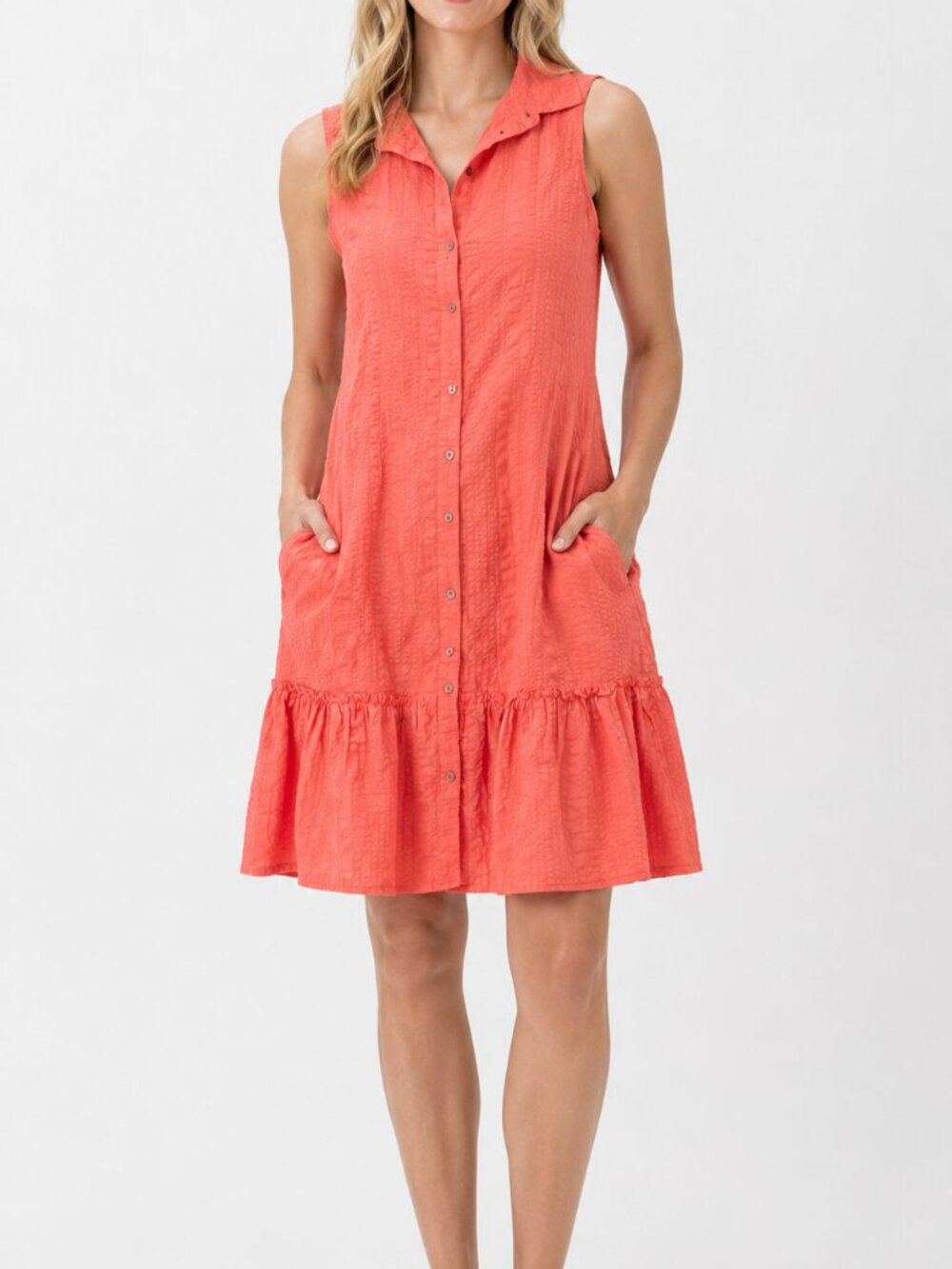Time and Tru Coral Shirtdress Size S